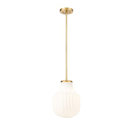 Z-Lite Newbury 1 Light Pendant, 10in. W x 14.25in. H, Modern Gold 7510P10-MGLD